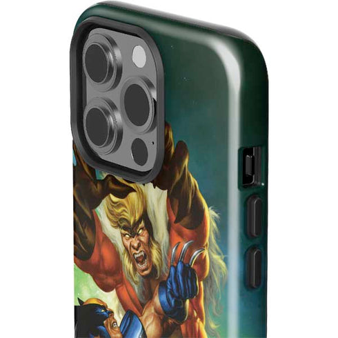 Marvel X-Men Wolverine Vs Sabretooth iPhone 15 Pro Impact Case